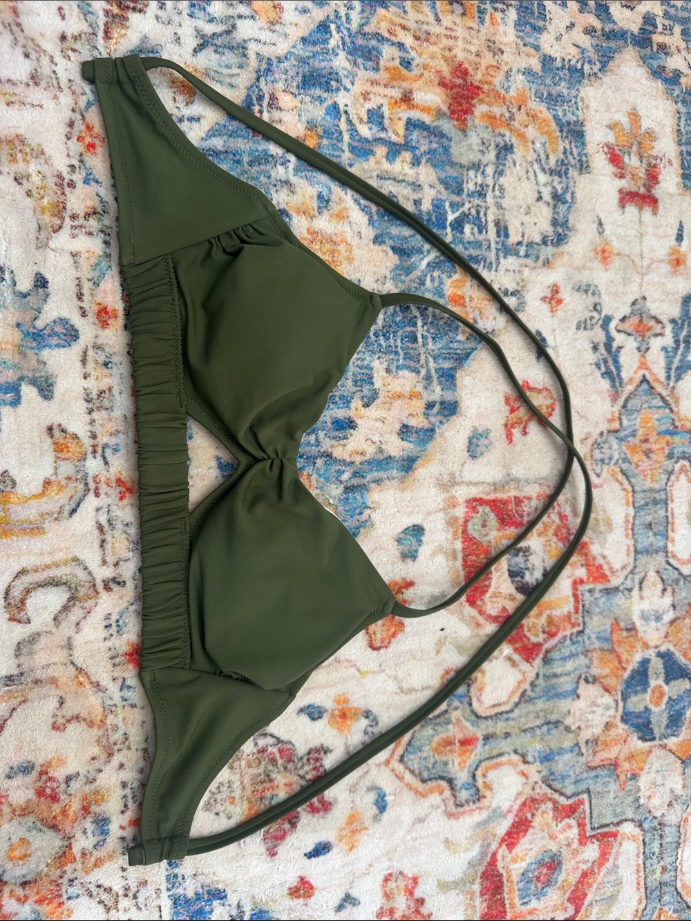 Olive Green shade & shore Bikini Top